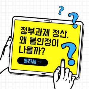 정부과제 정산 불인정